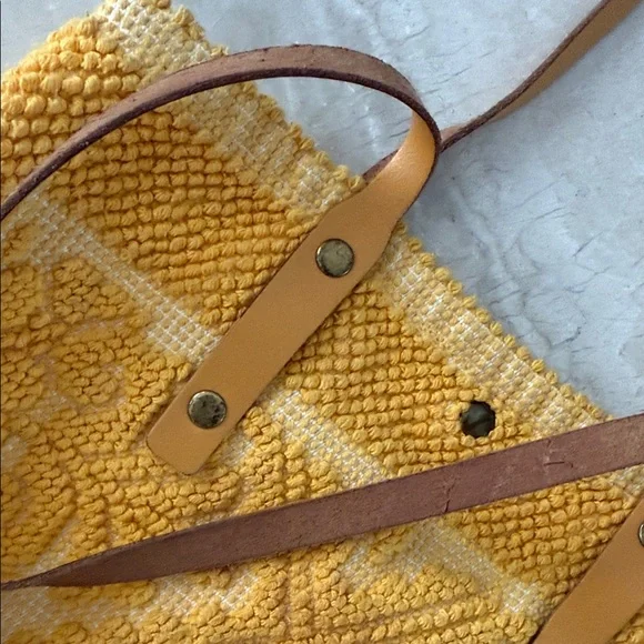 Loewe Yellow and Tan Textured Tote - Picture 4 of 7